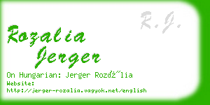 rozalia jerger business card